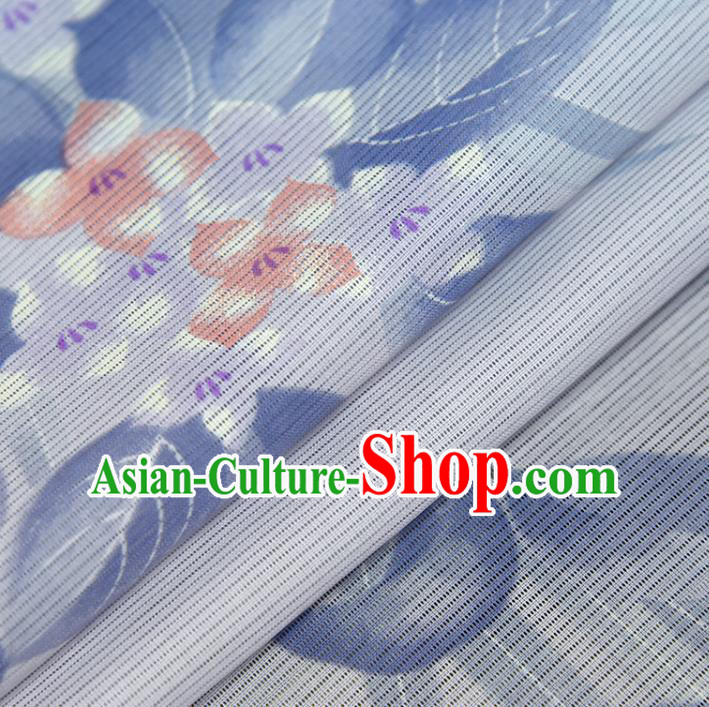 Asian Japan Classical Flowers Pattern Brocade Tapestry Traditional Qipao Dress Light Blue Silk Fabric Asian Japan Classical Flowers Pattern Brocade Tapestry Traditional Qipao Dress Light Blue Silk Fabric