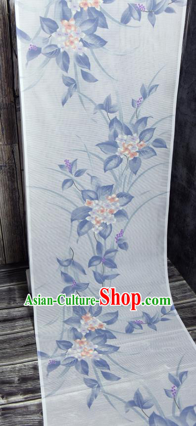 Asian Japan Classical Flowers Pattern Brocade Tapestry Traditional Qipao Dress Light Blue Silk Fabric Asian Japan Classical Flowers Pattern Brocade Tapestry Traditional Qipao Dress Light Blue Silk Fabric