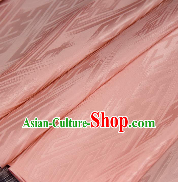 Asian Japan Classical Brocade Tapestry Traditional Tang Suit Pink Silk Fabric Asian Japan Classical Brocade Tapestry Traditional Tang Suit Pink Silk Fabric