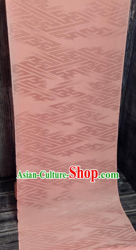 Asian Japan Classical Brocade Tapestry Traditional Tang Suit Pink Silk Fabric Asian Japan Classical Brocade Tapestry Traditional Tang Suit Pink Silk Fabric