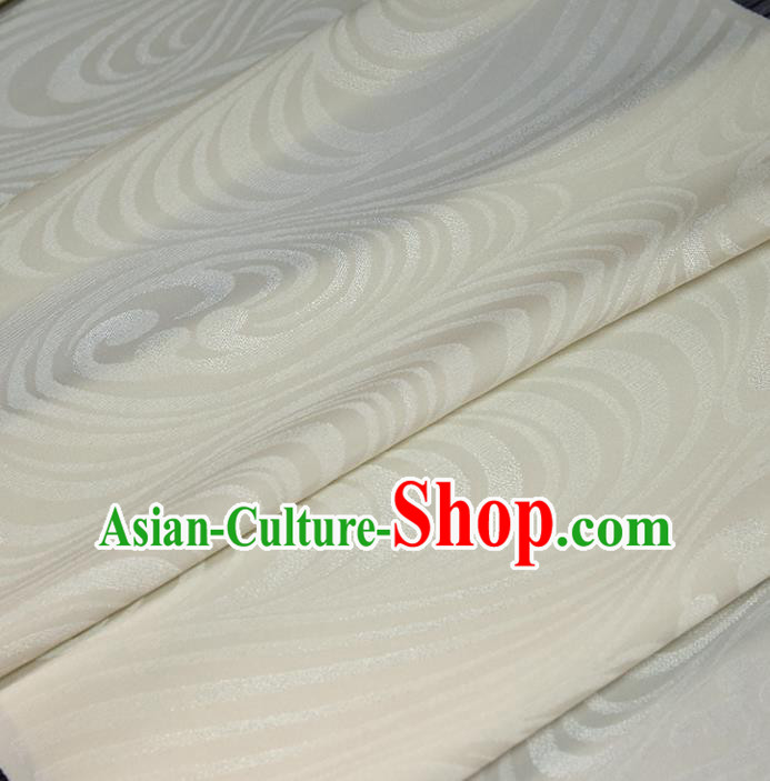Asian Japan Kimono Beige Brocade Tapestry Traditional Hanfu Dress Classical Pattern Silk Fabric Asian Japan Kimono Beige Brocade Tapestry Traditional Hanfu Dress Classical Pattern Silk Fabric