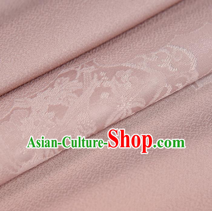 Asian Japan Kimono Brocade Tapestry Traditional Hanfu Dress Classical Light Pink Silk Fabric Asian Japan Kimono Brocade Tapestry Traditional Hanfu Dress Classical Light Pink Silk Fabric