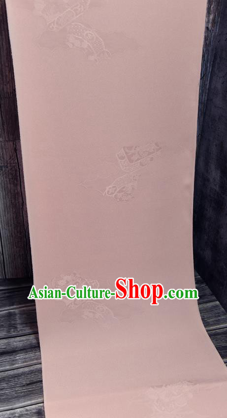 Asian Japan Kimono Brocade Tapestry Traditional Hanfu Dress Classical Light Pink Silk Fabric Asian Japan Kimono Brocade Tapestry Traditional Hanfu Dress Classical Light Pink Silk Fabric