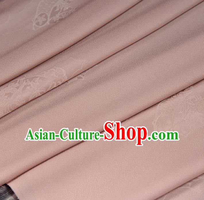 Asian Japan Kimono Brocade Tapestry Traditional Hanfu Dress Classical Light Pink Silk Fabric Asian Japan Kimono Brocade Tapestry Traditional Hanfu Dress Classical Light Pink Silk Fabric