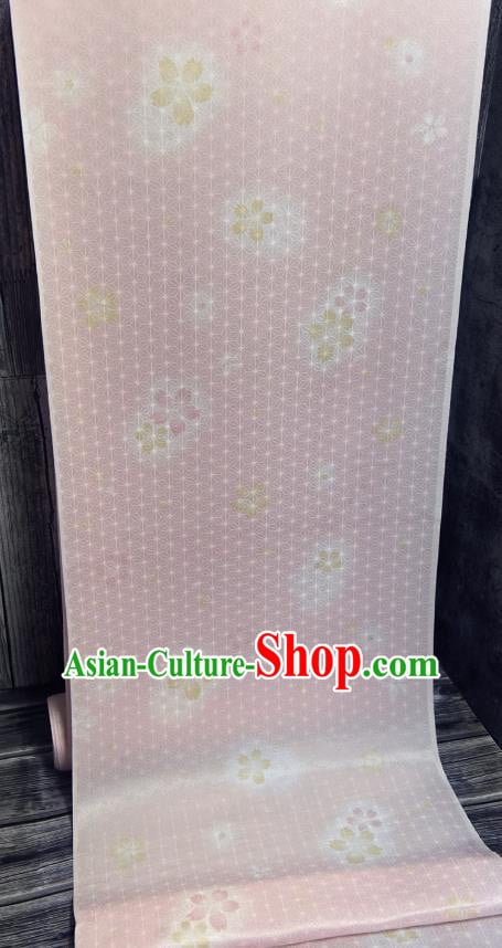 Asian Japan Kimono Pink Brocade Tapestry Traditional Hanfu Dress Classical Sakura Pattern Silk Fabric Asian Japan Kimono Pink Brocade Tapestry Traditional Hanfu Dress Classical Sakura Pattern Silk Fabric