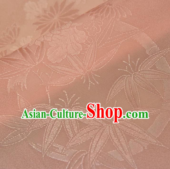 Asian Japan Kimono Brocade Jacquard Tapestry Traditional Sakura Pattern Pink Silk Fabric Asian Japan Kimono Brocade Jacquard Tapestry Traditional Sakura Pattern Pink Silk Fabric