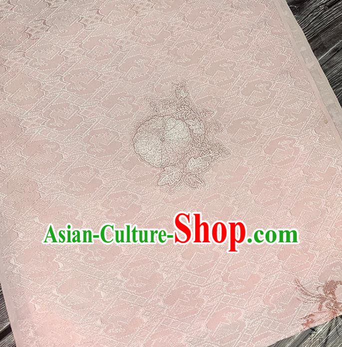 Traditional Japanese Pure Silk Fabric Asian Japan Kimono Embroidered Pattern Pink Brocade Material Traditional Japanese Pure Silk Fabric Asian Japan Kimono Embroidered Pattern Pink Brocade Material