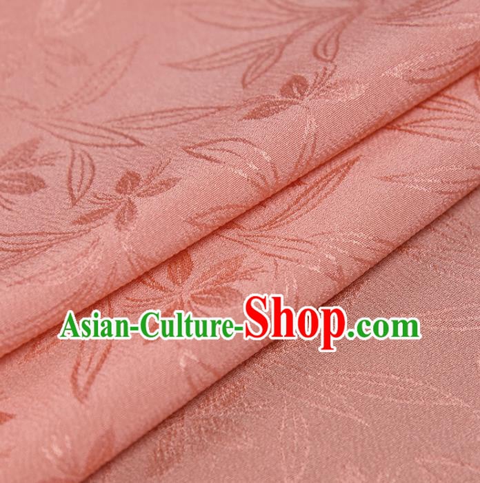 Asian Japan Kimono Orchids Pattern Brocade Fabric Traditional Hanfu Dress Pink Silk Cloth Asian Japan Kimono Orchids Pattern Brocade Fabric Traditional Hanfu Dress Pink Silk Cloth