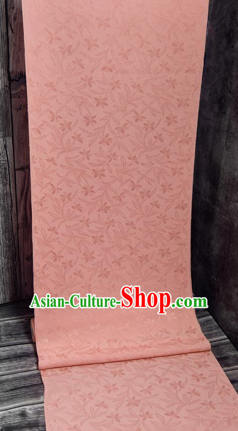 Asian Japan Kimono Orchids Pattern Brocade Fabric Traditional Hanfu Dress Pink Silk Cloth Asian Japan Kimono Orchids Pattern Brocade Fabric Traditional Hanfu Dress Pink Silk Cloth