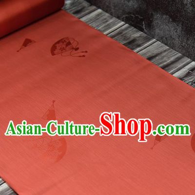 Traditional Japanese Kimono Nishijin Pure Silk Fabric Asian Japan Jacinth Brocade Material