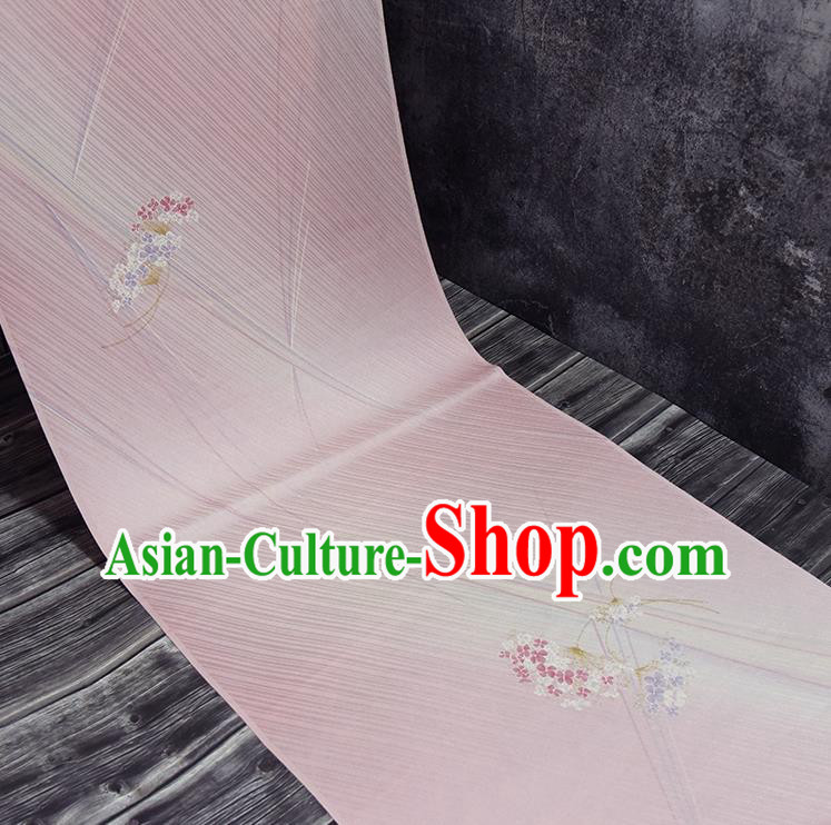 Traditional Japanese Hydrangea Pattern Pure Silk Fabric Asian Japan Kimono Pink Brocade Material Traditional Japanese Hydrangea Pattern Pure Silk Fabric Asian Japan Kimono Pink Brocade Material