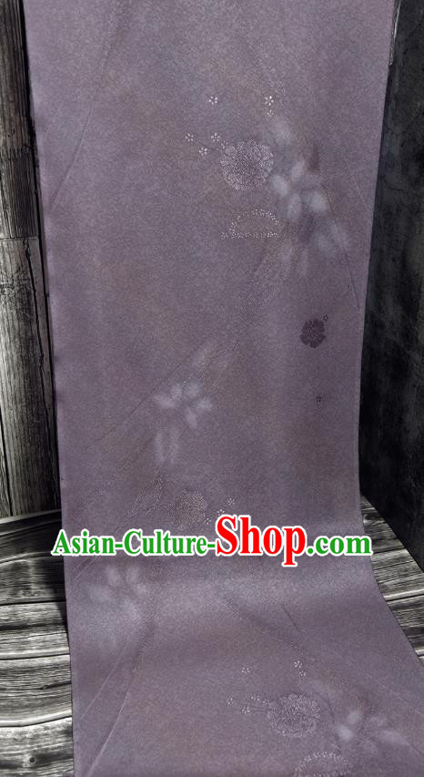 Traditional Japanese Sakura Pattern Pure Silk Fabric Asian Japan Kimono Dark Purple Brocade Material Traditional Japanese Sakura Pattern Pure Silk Fabric Asian Japan Kimono Dark Purple Brocade Material
