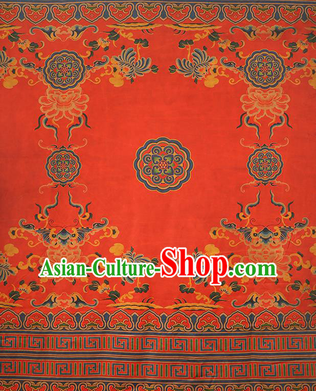 China Silk Fabric Traditional Red Brocade Asian Cheongsam Gambiered Guangdong Gauze China Silk Fabric Traditional Red Brocade Asian Cheongsam Gambiered Guangdong Gauze