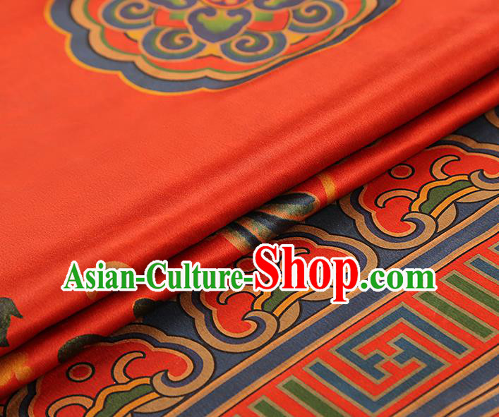 China Silk Fabric Traditional Red Brocade Asian Cheongsam Gambiered Guangdong Gauze China Silk Fabric Traditional Red Brocade Asian Cheongsam Gambiered Guangdong Gauze