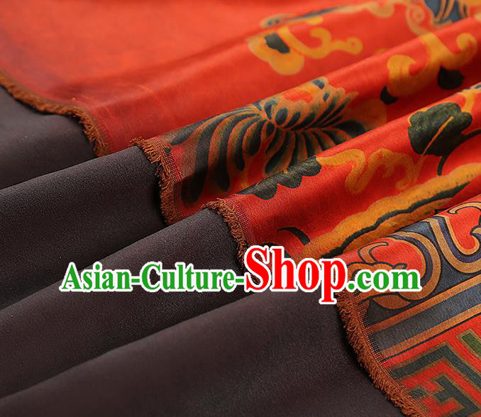 China Silk Fabric Traditional Red Brocade Asian Cheongsam Gambiered Guangdong Gauze China Silk Fabric Traditional Red Brocade Asian Cheongsam Gambiered Guangdong Gauze