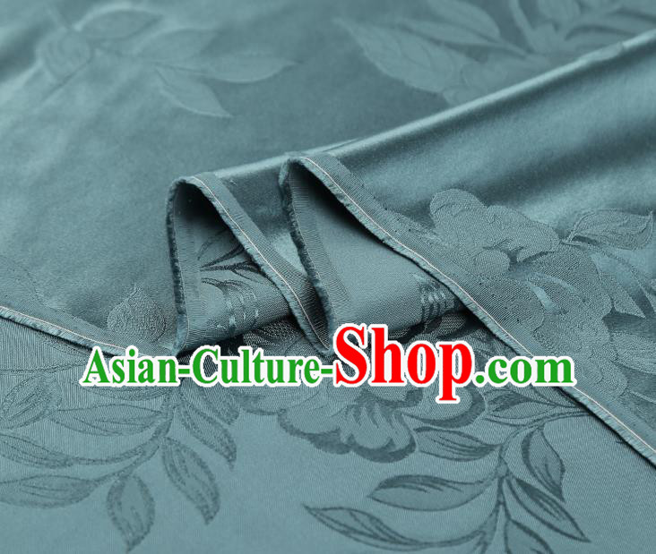 Asian Traditional Blue Brocade Cheongsam Gambiered Guangdong Gauze China Jacquard Silk Fabric Asian Traditional Blue Brocade Cheongsam Gambiered Guangdong Gauze China Jacquard Silk Fabric