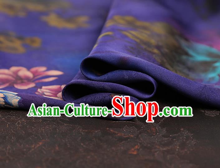 Asian Gambiered Guangdong Gauze China Classical Peony Pattern Purple Silk Fabric Traditional Cheongsam Brocade Asian Gambiered Guangdong Gauze China Classical Peony Pattern Purple Silk Fabric Traditional Cheongsam Brocade