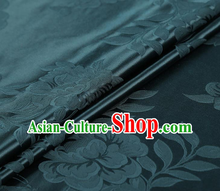 China Traditional Brocade Fabric Asian Cheongsam Gambiered Guangdong Gauze Jacquard Atrovirens Silk Fabric China Traditional Brocade Fabric Asian Cheongsam Gambiered Guangdong Gauze Jacquard Atrovirens Silk Fabric
