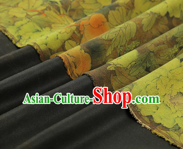 China Traditional Qipao Dress Gambiered Guangdong Gauze Classical Ginger Silk Fabric China Traditional Qipao Dress Gambiered Guangdong Gauze Classical Ginger Silk Fabric