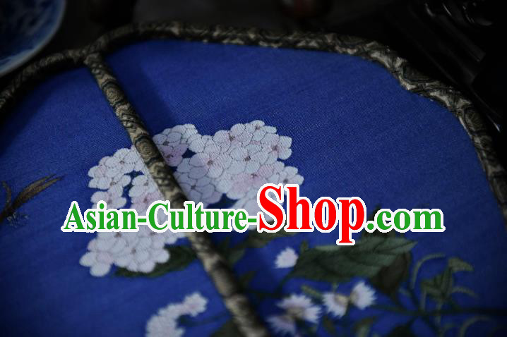 Traditional Chinese Blue Silk Fan China Classical Dace Fan Handmade Palace Fan Traditional Chinese Blue Silk Fan China Classical Dace Fan Handmade Palace Fan