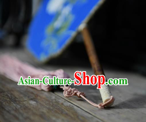 Traditional Chinese Blue Silk Fan China Classical Dace Fan Handmade Palace Fan Traditional Chinese Blue Silk Fan China Classical Dace Fan Handmade Palace Fan