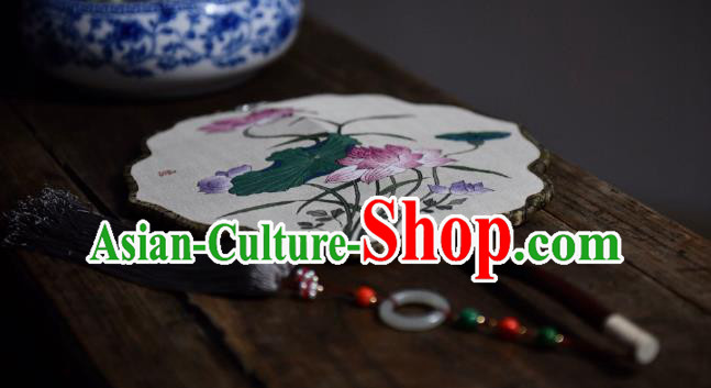 China Handmade Lotus Pattern Palace Fan Traditional Silk Fan Song Dynasty Palace Lady Fan China Handmade Lotus Pattern Palace Fan Traditional Silk Fan Song Dynasty Palace Lady Fan