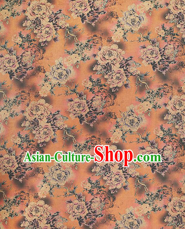 China Classical Qipao Dress Tapestry Traditional Peony Pattern Silk Fabric Brocade China Classical Qipao Dress Tapestry Traditional Peony Pattern Silk Fabric Brocade