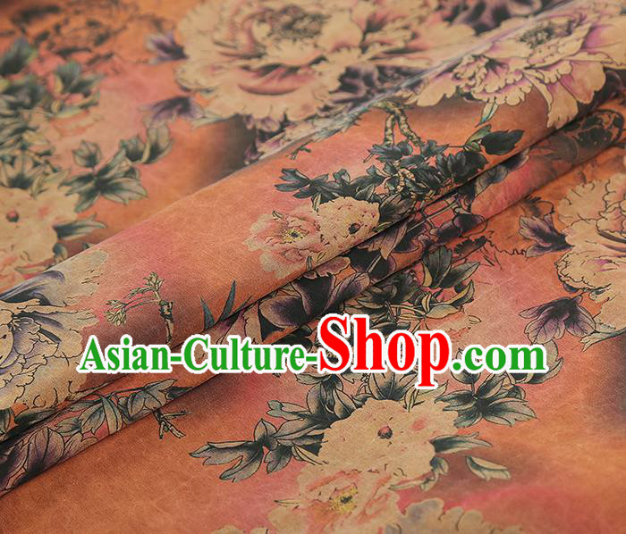 China Classical Qipao Dress Tapestry Traditional Peony Pattern Silk Fabric Brocade China Classical Qipao Dress Tapestry Traditional Peony Pattern Silk Fabric Brocade