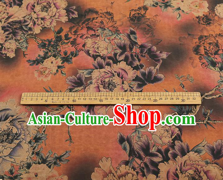 China Classical Qipao Dress Tapestry Traditional Peony Pattern Silk Fabric Brocade China Classical Qipao Dress Tapestry Traditional Peony Pattern Silk Fabric Brocade