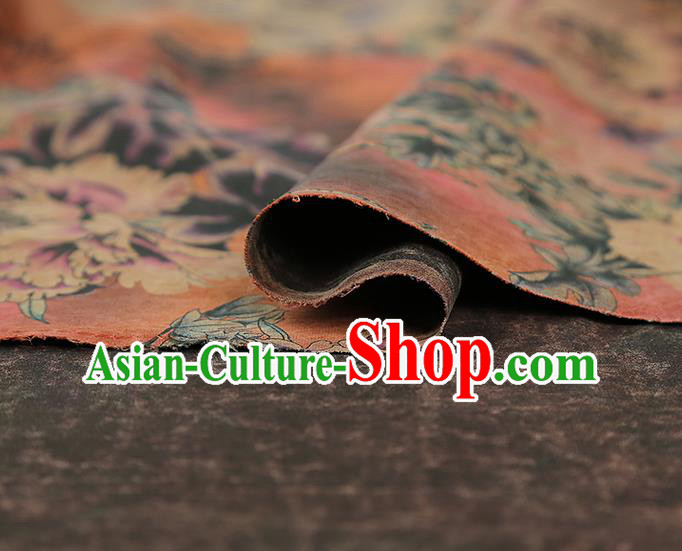 China Classical Qipao Dress Tapestry Traditional Peony Pattern Silk Fabric Brocade China Classical Qipao Dress Tapestry Traditional Peony Pattern Silk Fabric Brocade