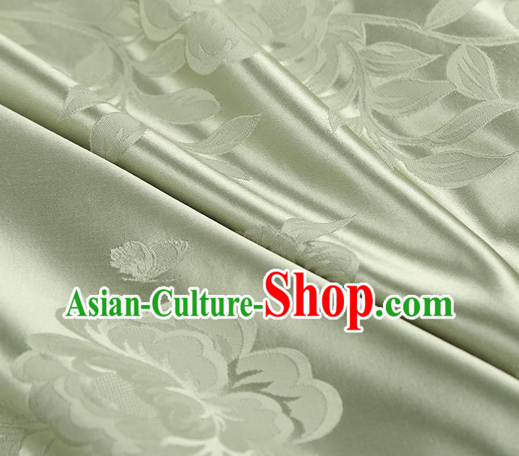 Asian Jacquard Fabric China Traditional Light Green Silk Fabric Cheongsam Gambiered Guangdong Gauze Asian Jacquard Fabric China Traditional Light Green Silk Fabric Cheongsam Gambiered Guangdong Gauze