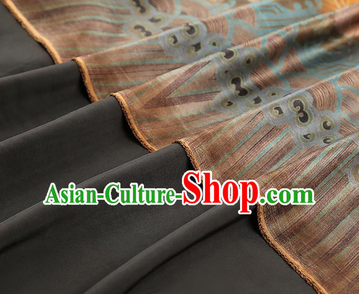 China Classical Dragon Phoenix Pattern Silk Fabric Gambiered Guangdong Gauze Traditional Cheongsam Golden Brocade China Classical Dragon Phoenix Pattern Silk Fabric Gambiered Guangdong Gauze Traditional Cheongsam Golden Brocade