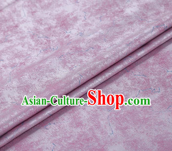 China Classical Cheongsam Lilac Silk Fabric Traditional Qipao Dress Song Brocade Drapery China Classical Cheongsam Lilac Silk Fabric Traditional Qipao Dress Song Brocade Drapery