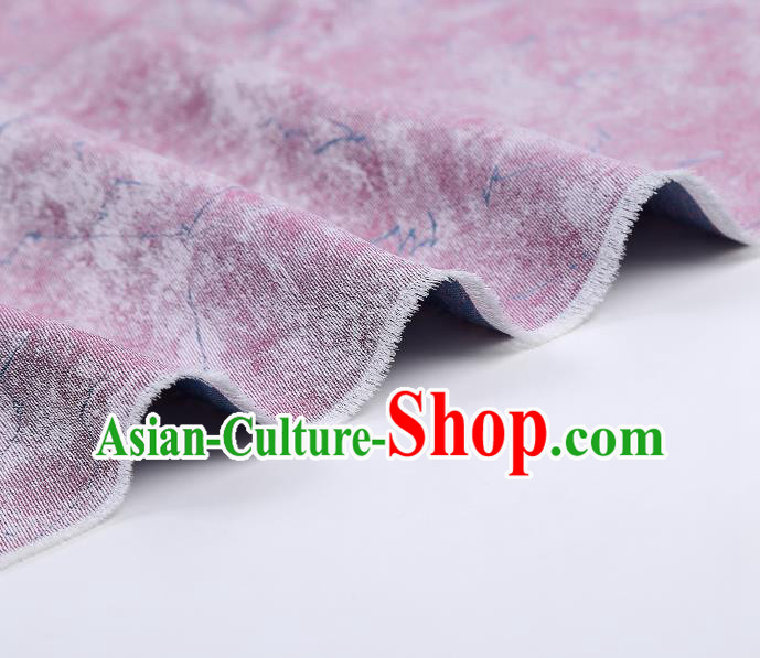China Classical Cheongsam Lilac Silk Fabric Traditional Qipao Dress Song Brocade Drapery China Classical Cheongsam Lilac Silk Fabric Traditional Qipao Dress Song Brocade Drapery
