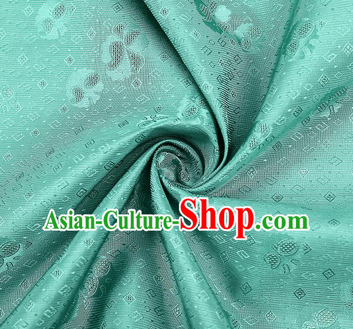 China Traditional Brocade Drapery Classical Cheongsam Green Silk Fabric China Traditional Brocade Drapery Classical Cheongsam Green Silk Fabric