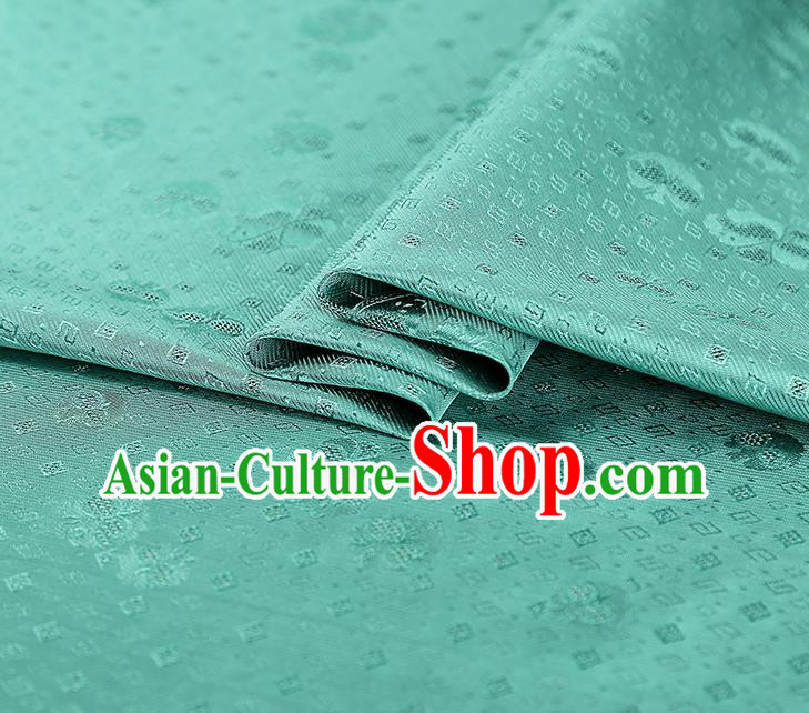 China Traditional Brocade Drapery Classical Cheongsam Green Silk Fabric China Traditional Brocade Drapery Classical Cheongsam Green Silk Fabric