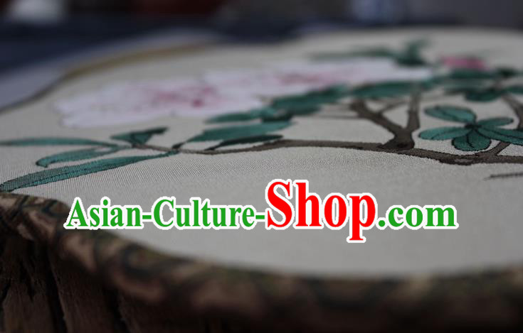 China Traditional Silk Begonia Fan Handmade Azalea Pattern Palace Fan Ancient Princess Court Fan China Traditional Silk Begonia Fan Handmade Azalea Pattern Palace Fan Ancient Princess Court Fan