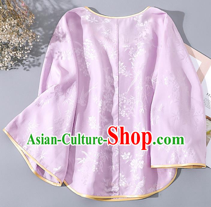 China Tang Suit Upper Outer Garment Traditional Cheongsam Pink Silk Shirt China Tang Suit Upper Outer Garment Traditional Cheongsam Pink Silk Shirt