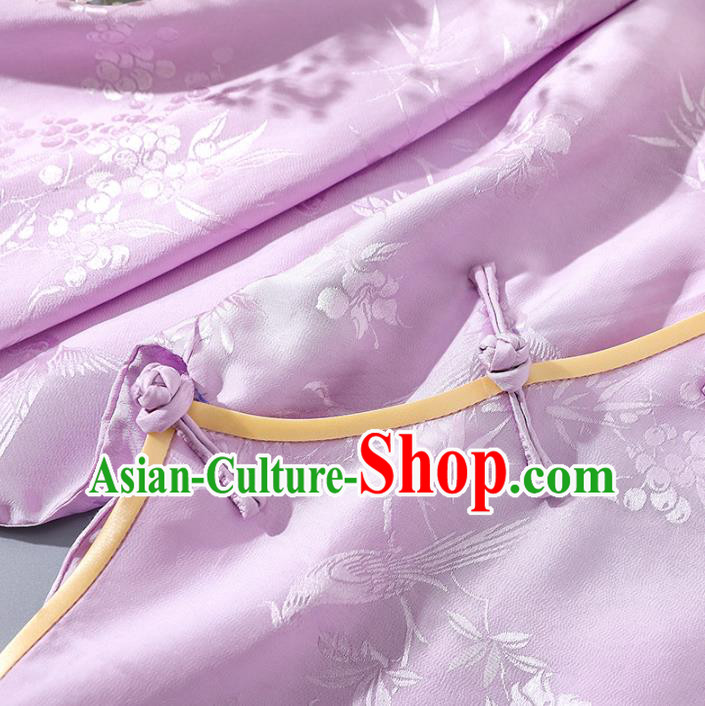 China Tang Suit Upper Outer Garment Traditional Cheongsam Pink Silk Shirt China Tang Suit Upper Outer Garment Traditional Cheongsam Pink Silk Shirt