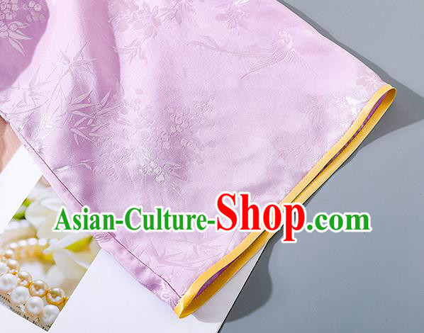 China Tang Suit Upper Outer Garment Traditional Cheongsam Pink Silk Shirt China Tang Suit Upper Outer Garment Traditional Cheongsam Pink Silk Shirt