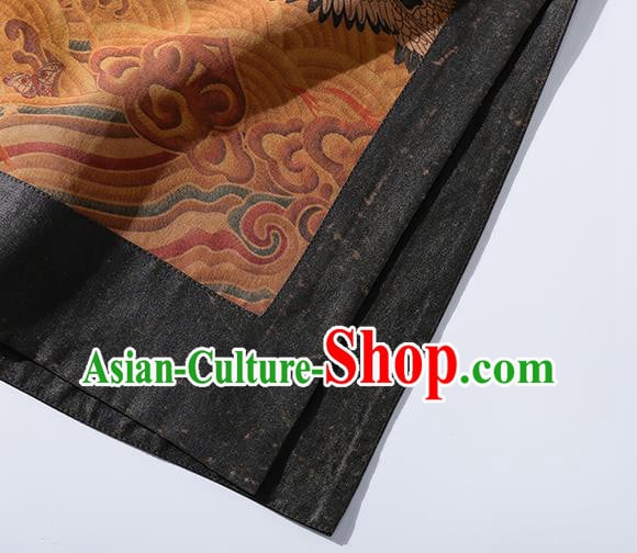 Asian Chinese Classical Wave Pattern Cheongsam Clothing Traditional Ginger Silk Qipao Dress Asian Chinese Classical Wave Pattern Cheongsam Clothing Traditional Ginger Silk Qipao Dress