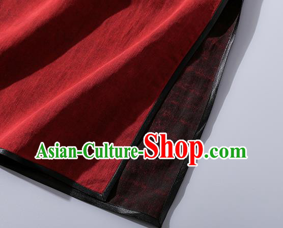 Asian Chinese Classical Silk Cheongsam Clothing Traditional Dark Red Long Qipao Dress Asian Chinese Classical Silk Cheongsam Clothing Traditional Dark Red Long Qipao Dress