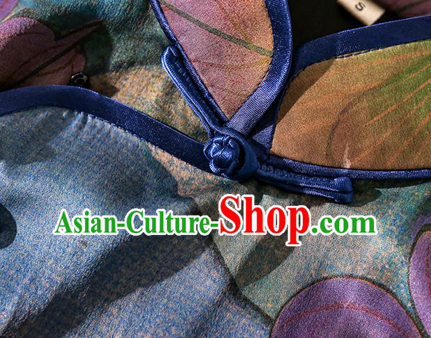 Asian Chinese Classical Camellia Pattern Cheongsam Traditional Silk Long Qipao Dress Female Clothing Asian Chinese Classical Camellia Pattern Cheongsam Traditional Silk Long Qipao Dress Female Clothing
