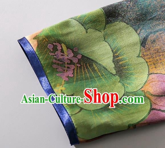 Asian Chinese Classical Camellia Pattern Cheongsam Traditional Silk Long Qipao Dress Female Clothing Asian Chinese Classical Camellia Pattern Cheongsam Traditional Silk Long Qipao Dress Female Clothing