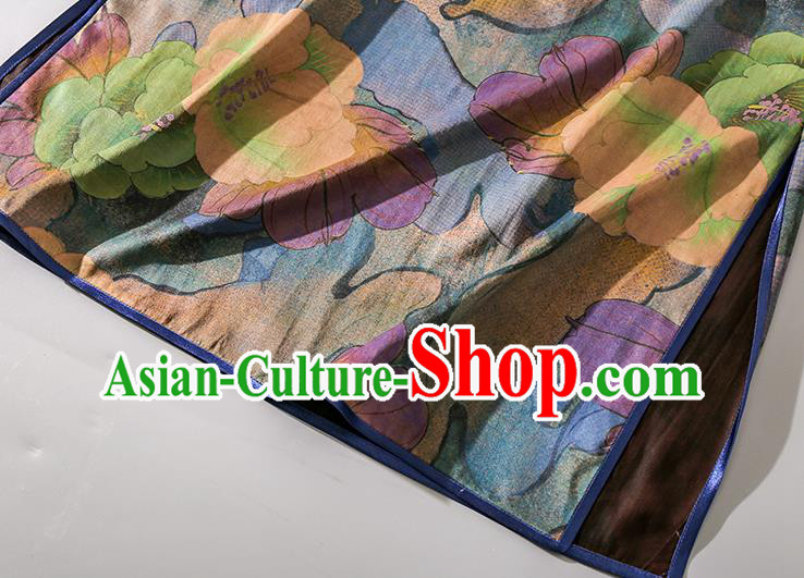 Asian Chinese Classical Camellia Pattern Cheongsam Traditional Silk Long Qipao Dress Female Clothing Asian Chinese Classical Camellia Pattern Cheongsam Traditional Silk Long Qipao Dress Female Clothing