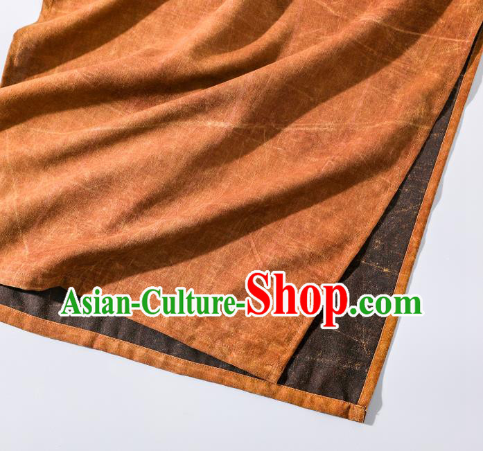 Asian Chinese Traditional Gambiered Guangdong Gauze Qipao Dress Clothing Classical Shanghai Orange Silk Cheongsam Asian Chinese Traditional Gambiered Guangdong Gauze Qipao Dress Clothing Classical Shanghai Orange Silk Cheongsam