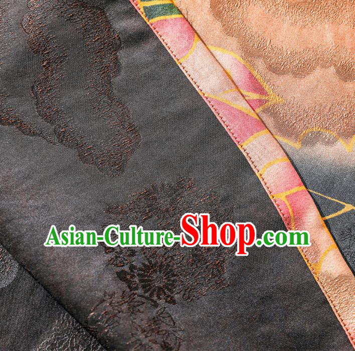 Asian Chinese Classical Orange Silk Cheongsam National Clothing Traditional Lotus Pattern Qipao Dress Asian Chinese Classical Orange Silk Cheongsam National Clothing Traditional Lotus Pattern Qipao Dress
