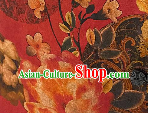 China Traditional Tang Suit Outer Garment National Woman Printing Red Silk Dust Coat China Traditional Tang Suit Outer Garment National Woman Printing Red Silk Dust Coat