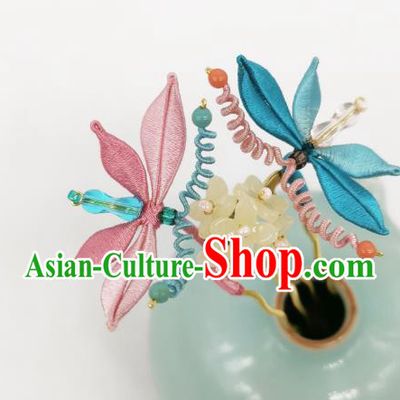 Chinese Handmade Silk Butterfly Hair Comb Traditional Hanfu Hair Accessories