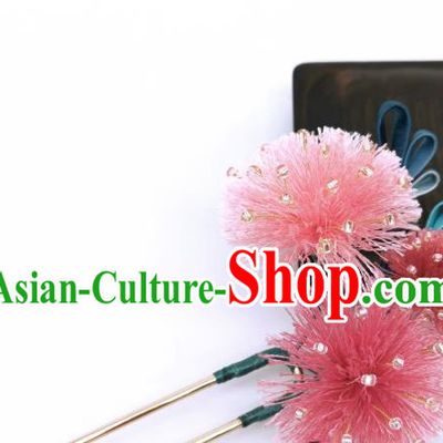 Chinese Traditional Song Dynasty Hanfu Hair Accessories Handmade Ancient Princess Albizia Flower Hairpin